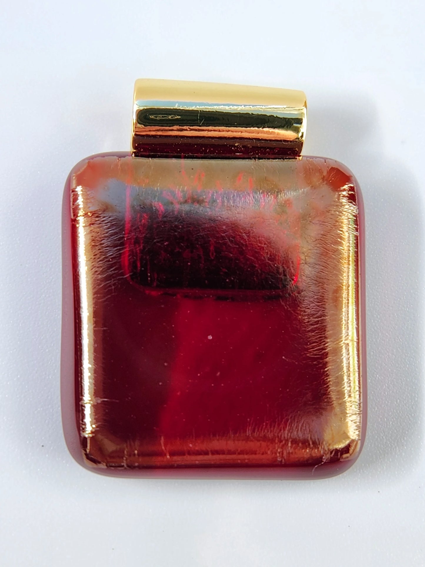 Golden Rime Glass Pendant