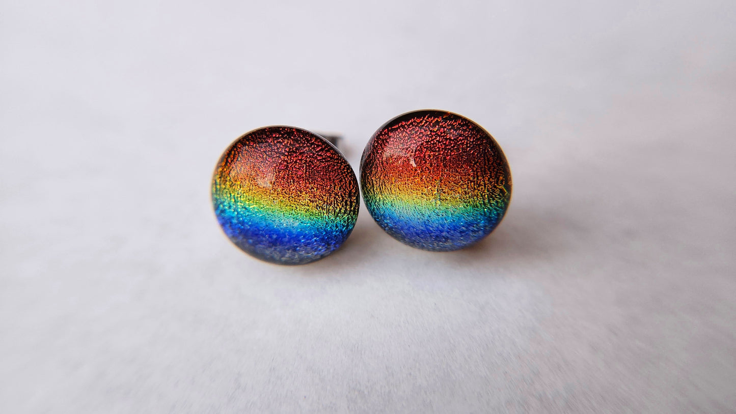 Rainbow Dichroic Earrings