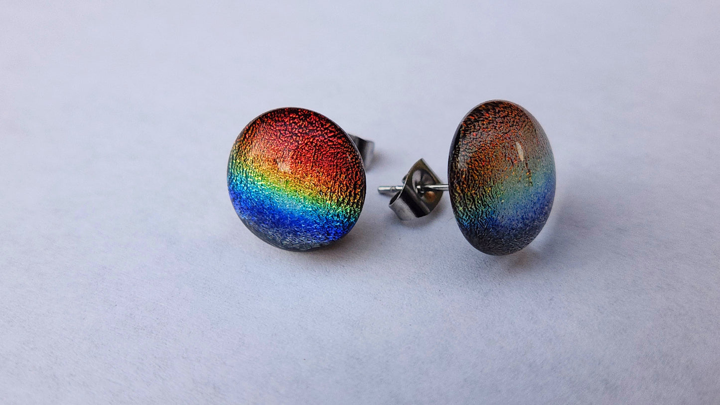 Rainbow Dichroic Earrings