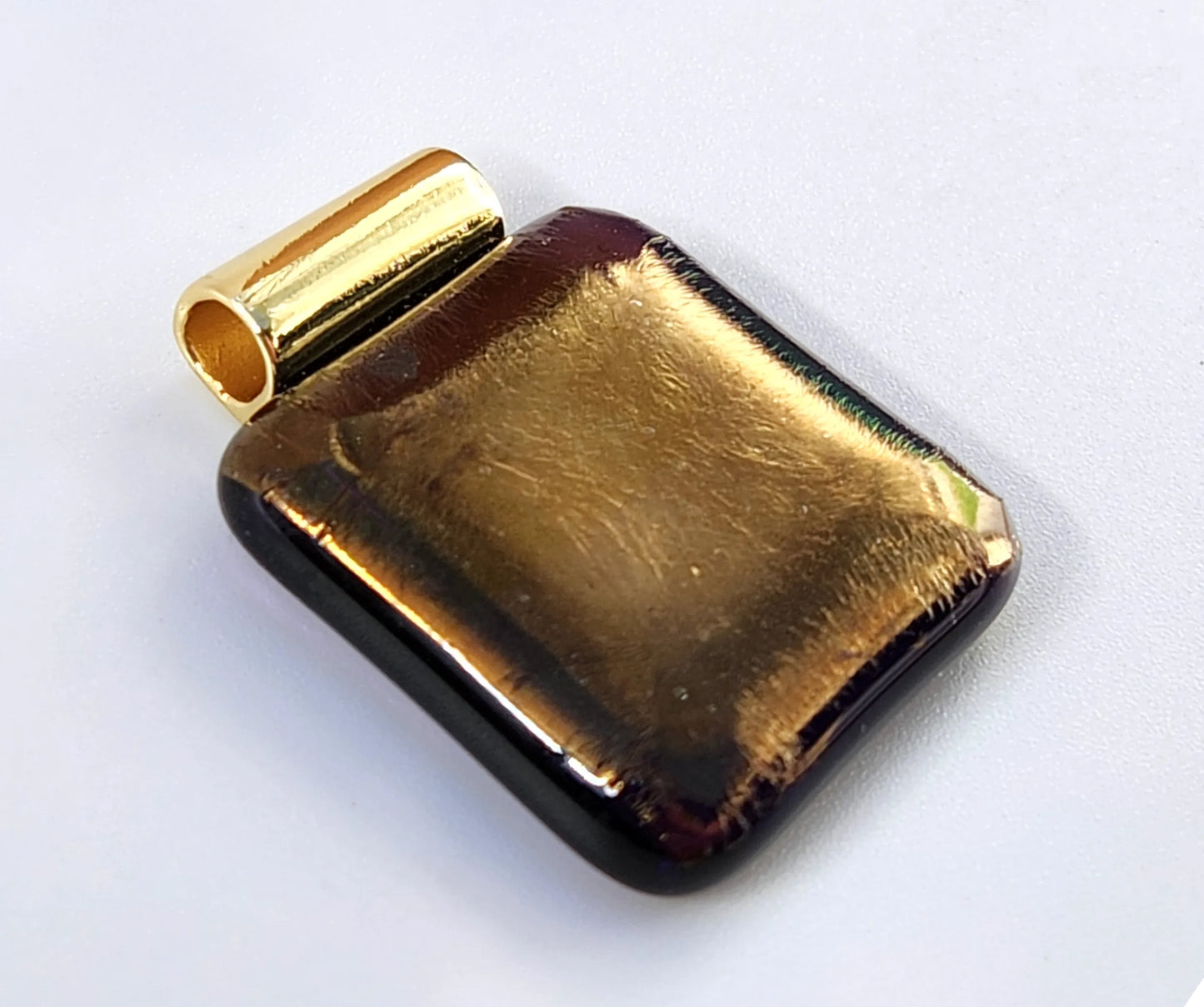 Golden Rime Glass Pendant